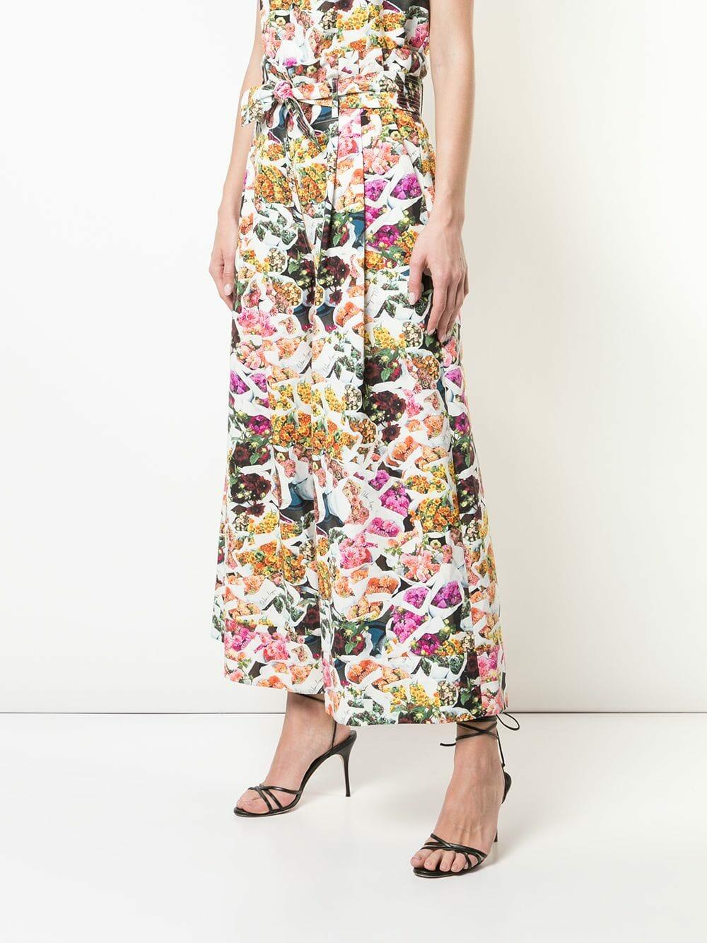 Adam Lippes - Multicolor Floral Printed Wide Leg Culotte