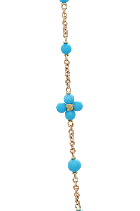 Paul Morelli - 18K Yellow Gold Turquoise Chain Necklace