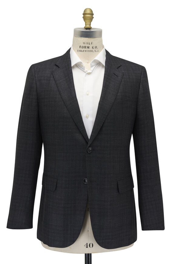 Zegna - Gray Plaid Cashmere, Linen & Silk Sportcoat