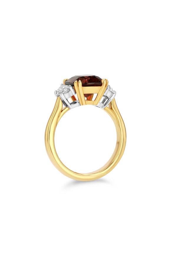 Aaron Henry Cushion Cut Burma Spinel & Diamond Ring - view 2