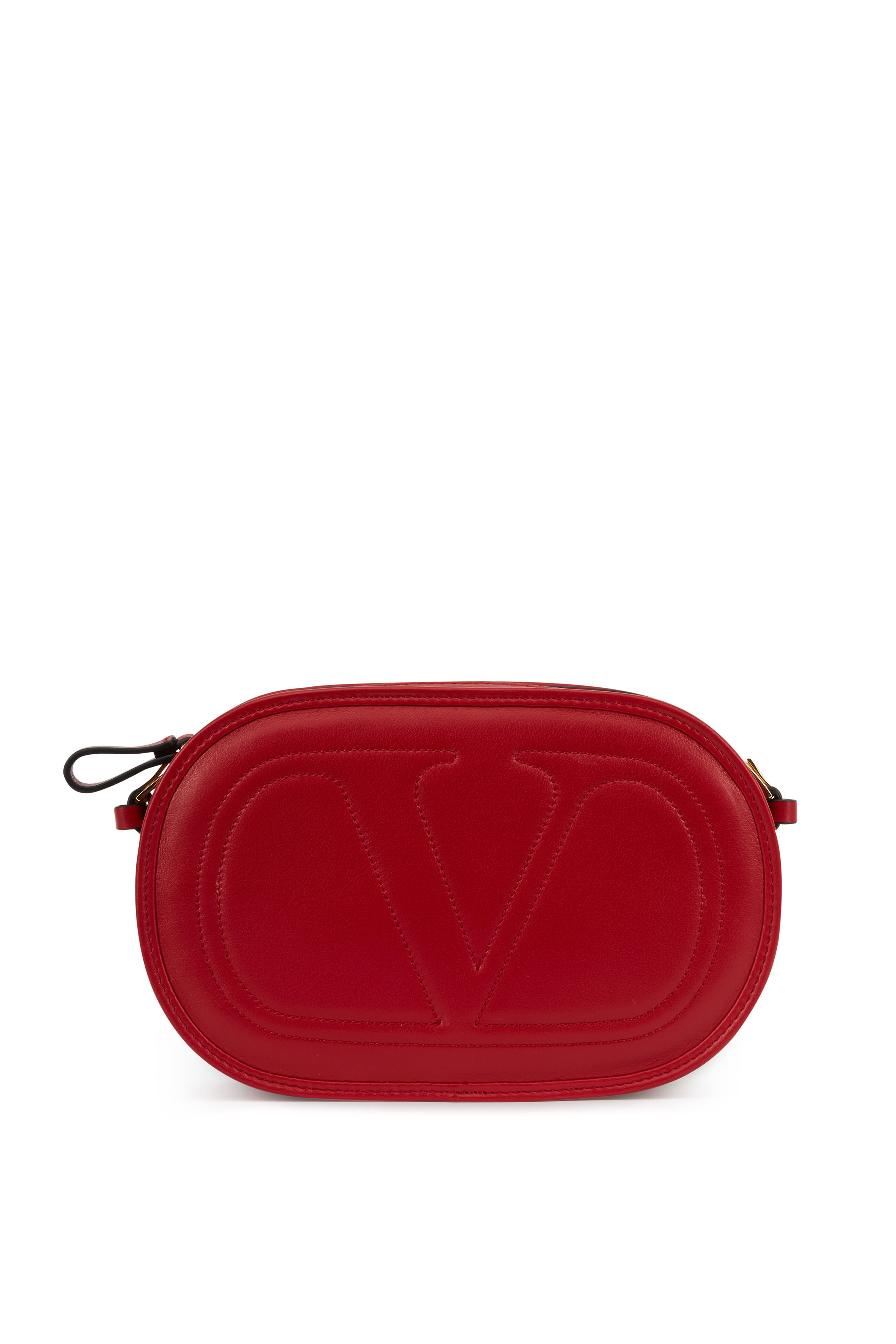 Valentino Red Leather Logo Go Crossbody Bag Valentino