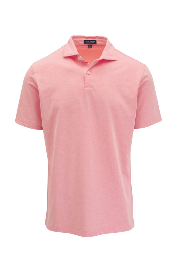 Peter Millar Albatross Scarlet Lily Striped Piqué Polo