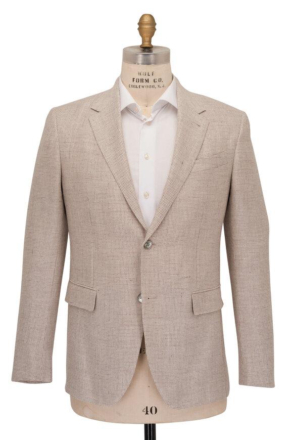 Zegna - Stone Micro Check Crossover Sportcoat 