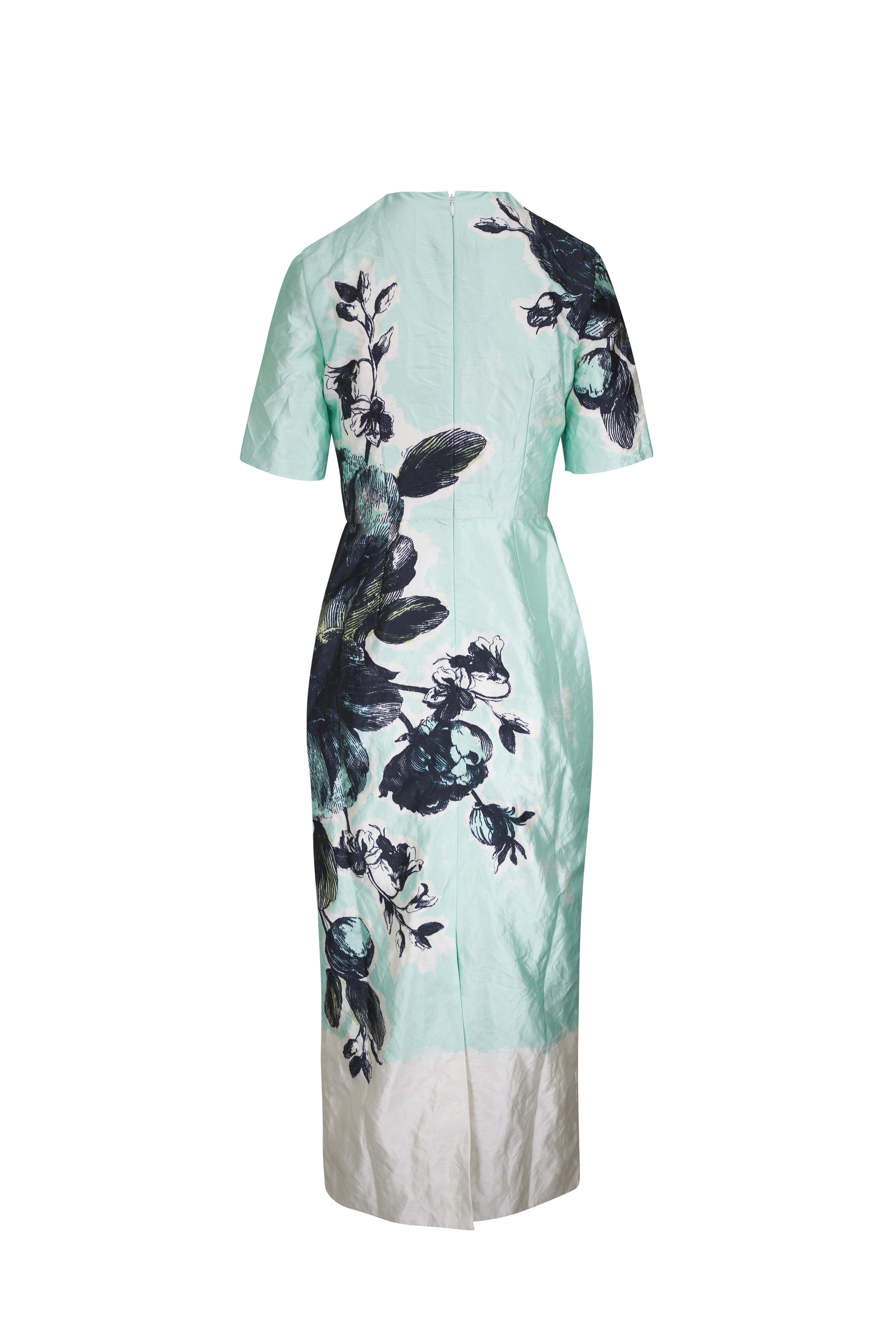Erdem - Violetta Duck Egg Green Midi Dress