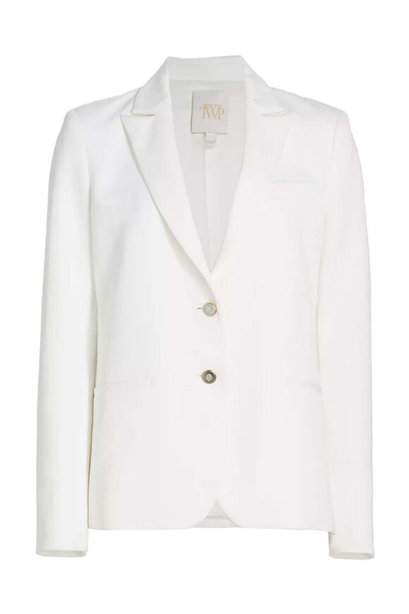 TWP White Zip Cuff Boyfriend Blazer - view 1