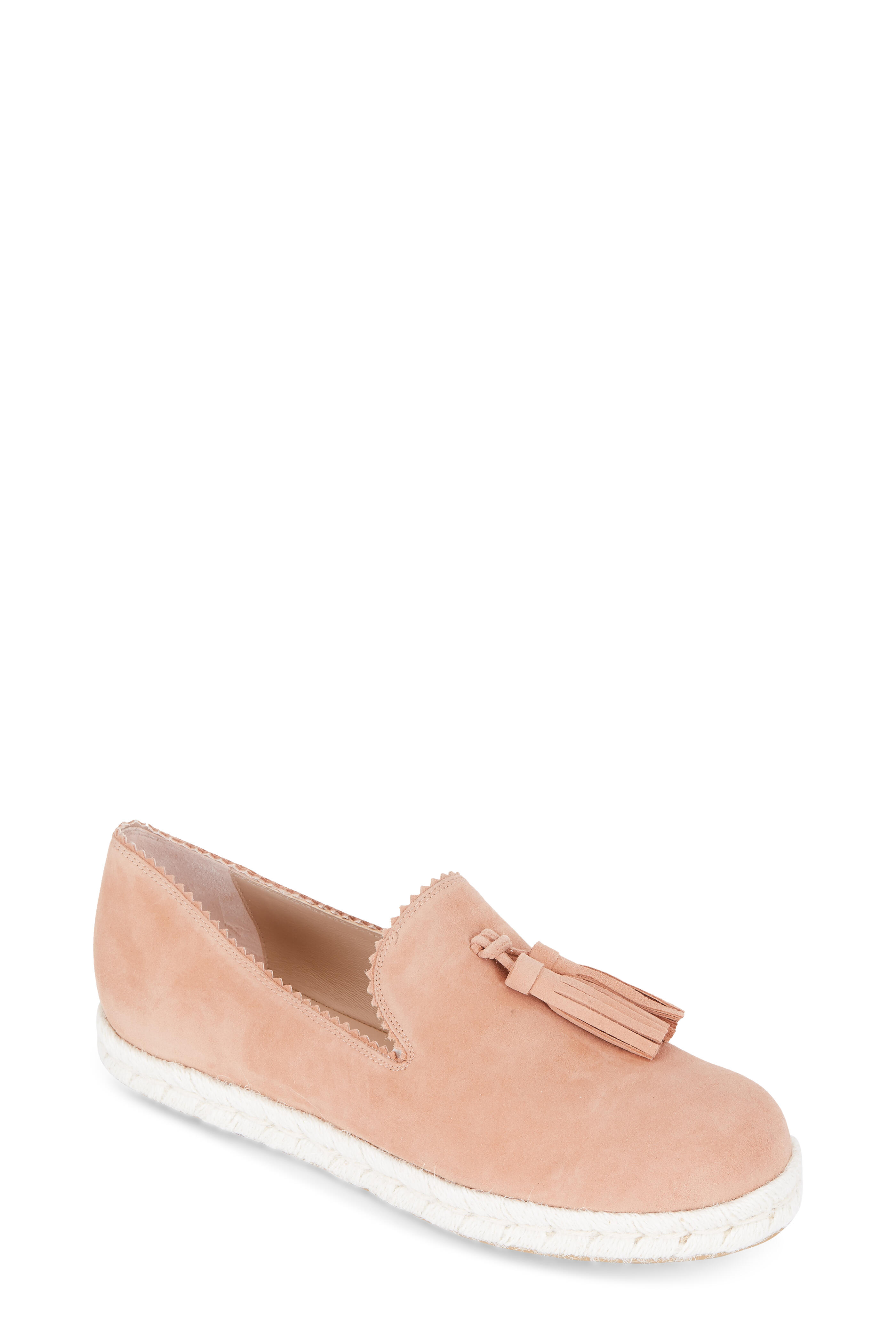 Stuart Weitzman - Pyrenees Blush Suede Tassel Slip-On Loafer