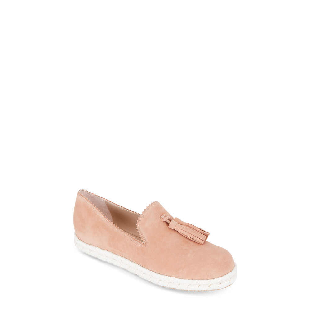 パンプス STUART WEITZMAN Skin Pink Suede Brooks Loafers Stuart Weitzman Skin Pink Suede Brooks Loafers In Brown