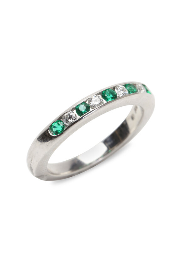 Oscar Heyman - Platinum Emerald & Diamond Ring