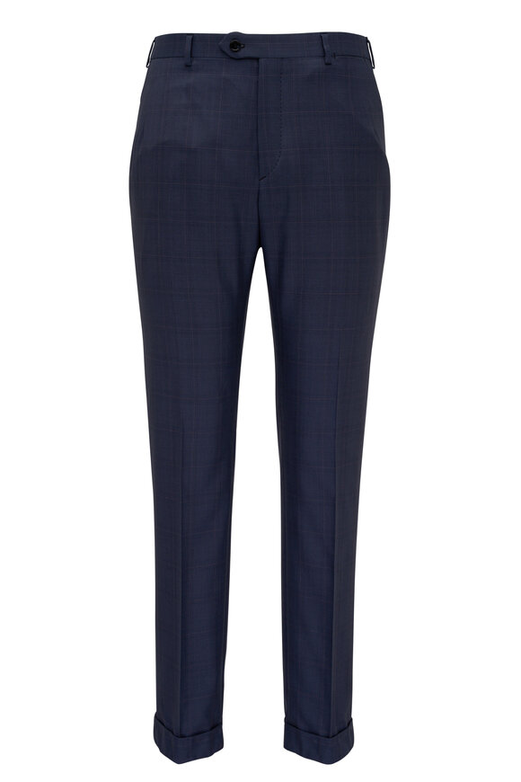 Brioni - Slate Blue Plaid 150s Wool Suit 