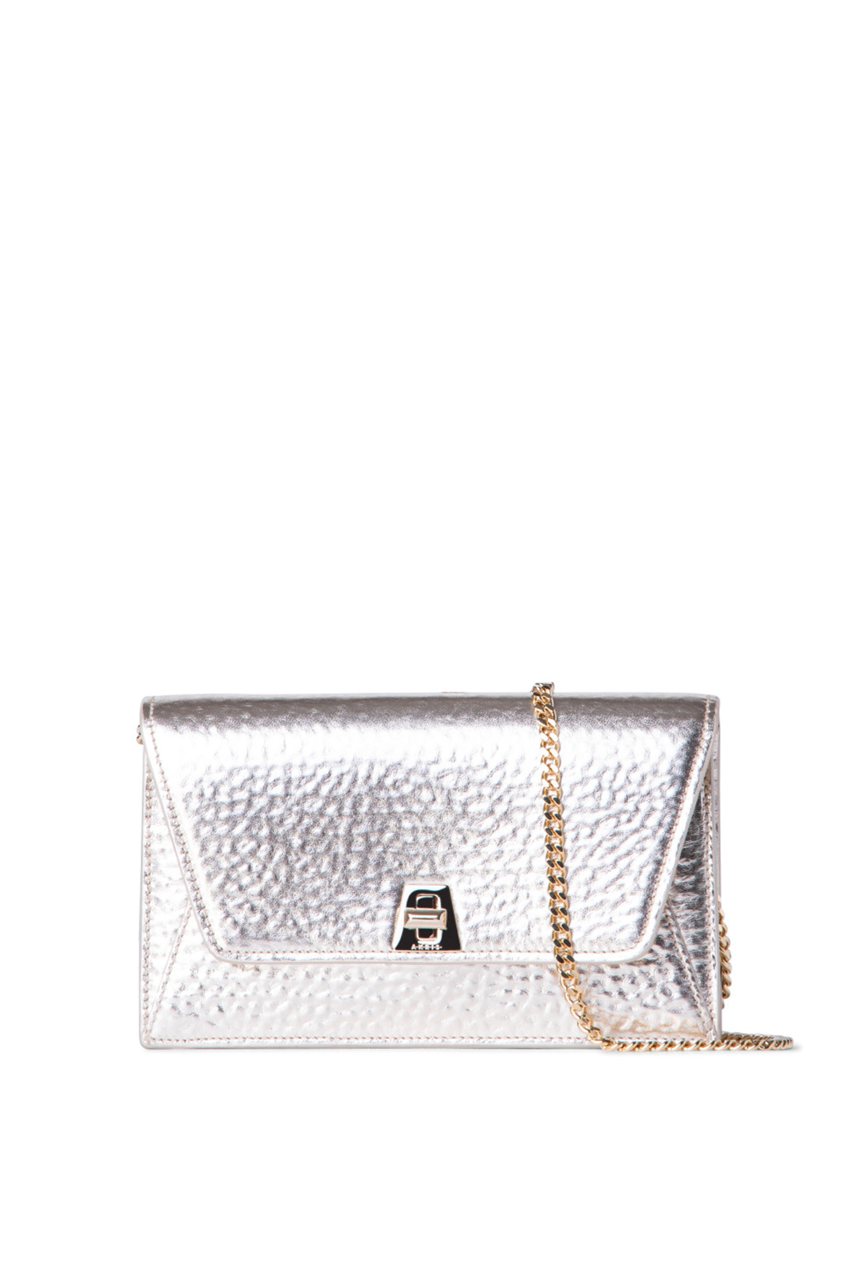 Akris - Anouk Stucco Metallic Leather Crossbody Clutch