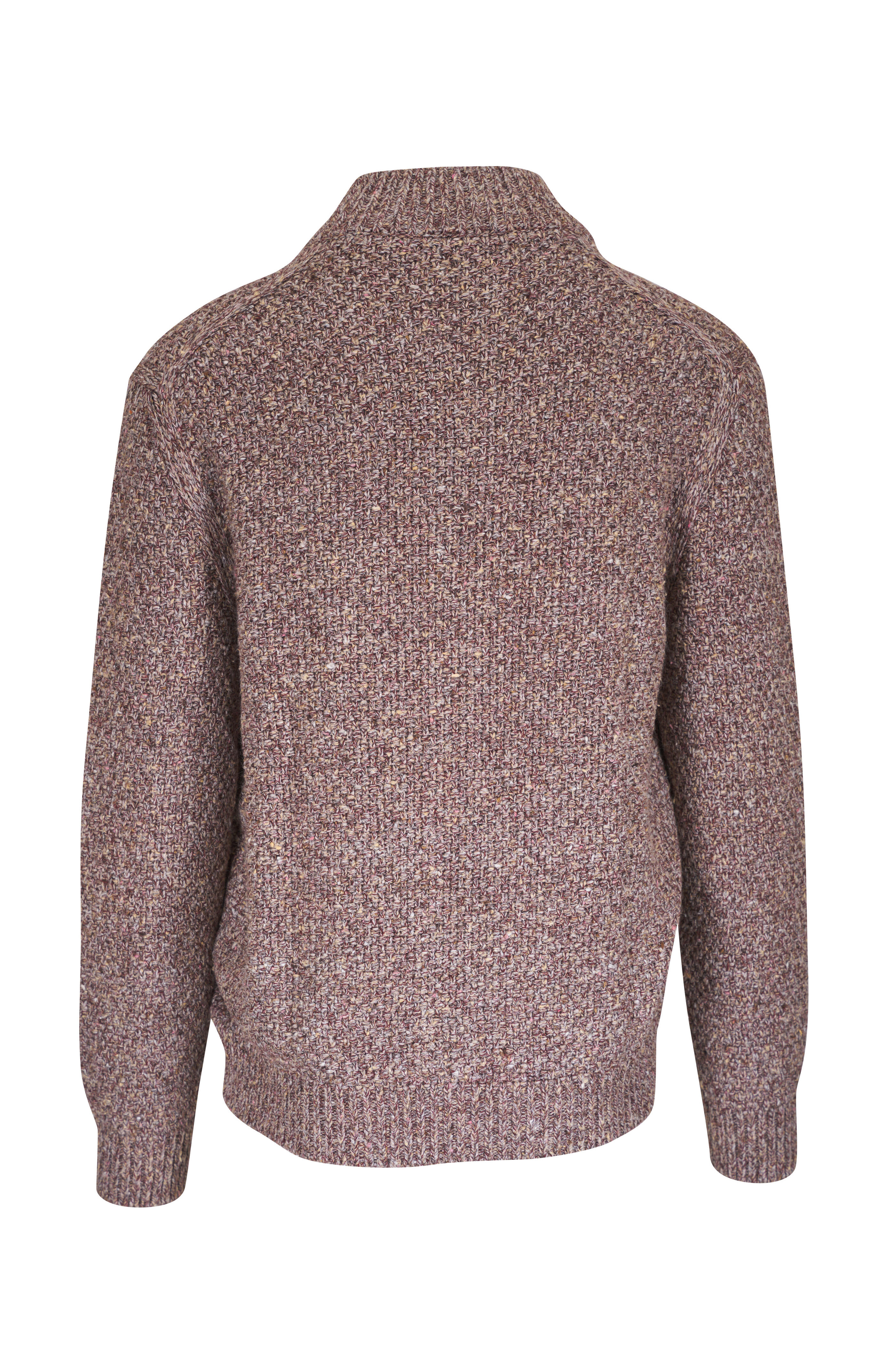 Loro Piana - Ispra Clay Rock Silk & Cashmere Bomber Sweater