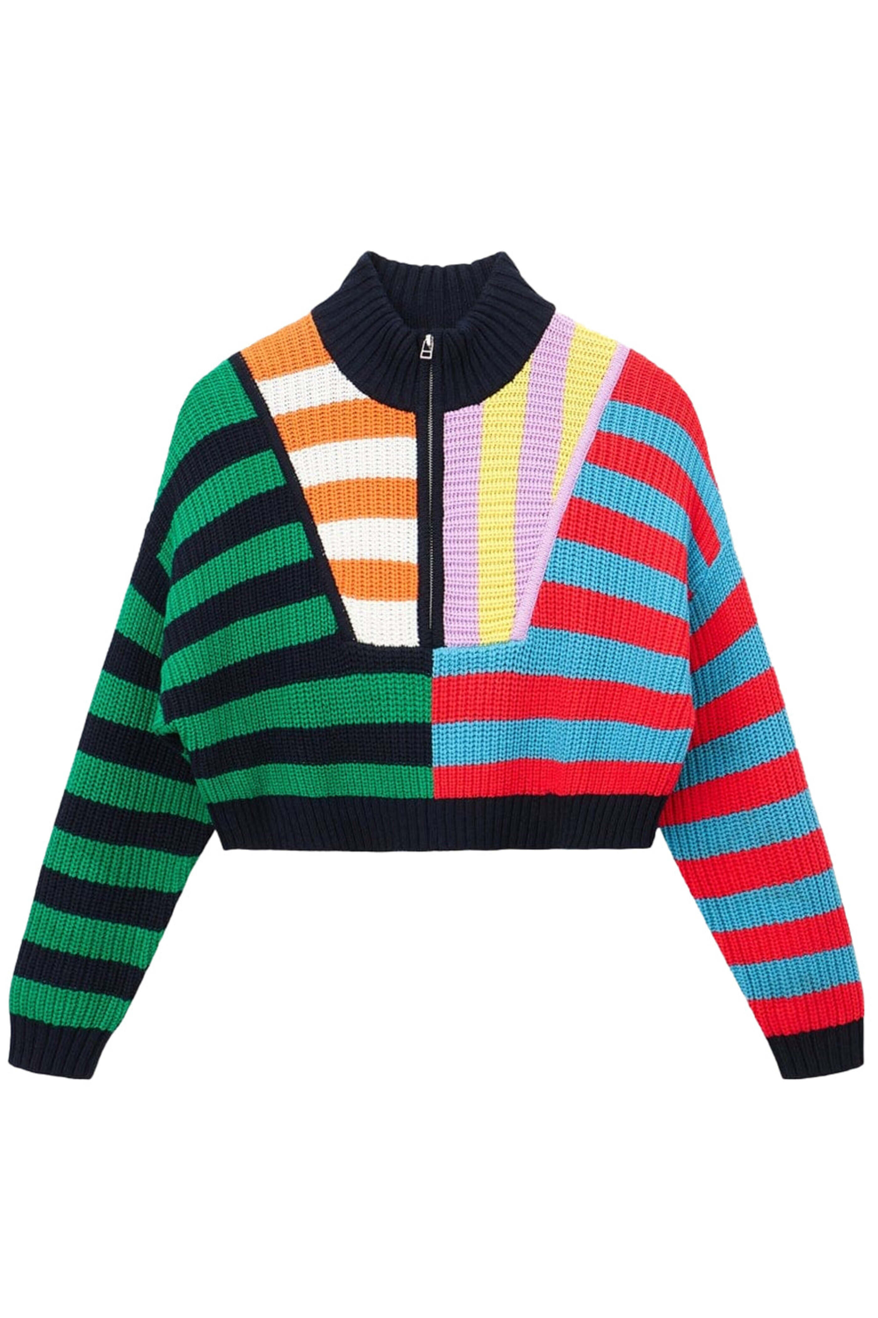 Staud - Cabana Stripe Cropped Hampton Sweater
