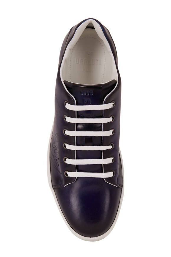 Berluti - Playtime Utopia Blue Leather Scritto Sneaker