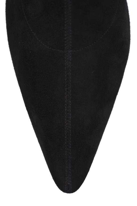 The Row Liisa Black Suede Kitten Bootie - view 4