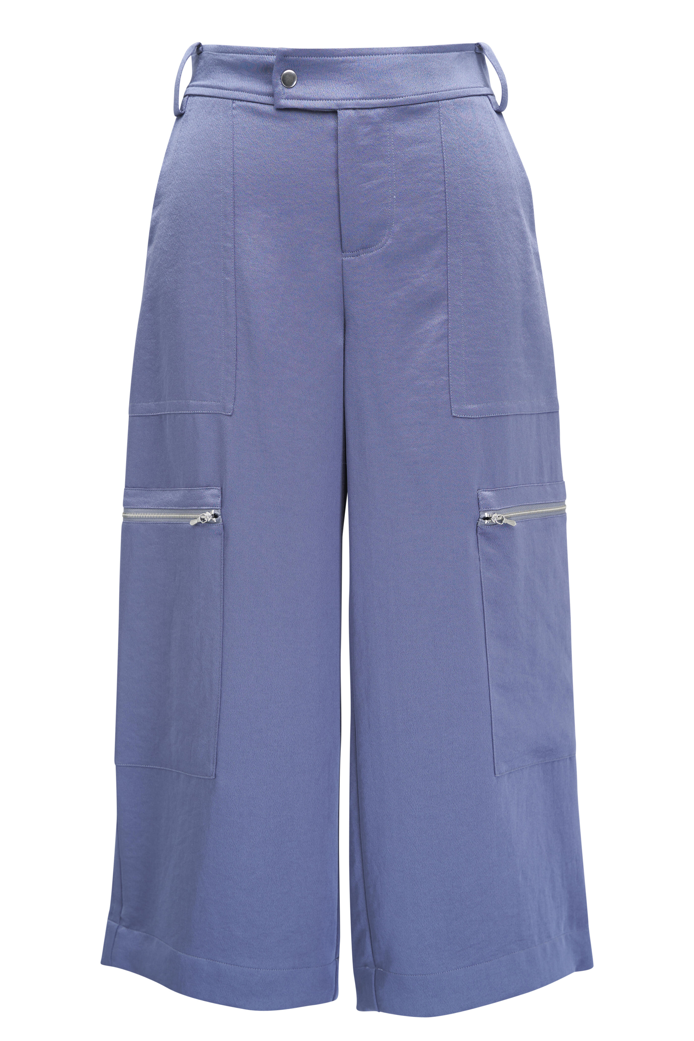 Vince - Lake Stone Low-Rise Satin Parachute Crop Pant