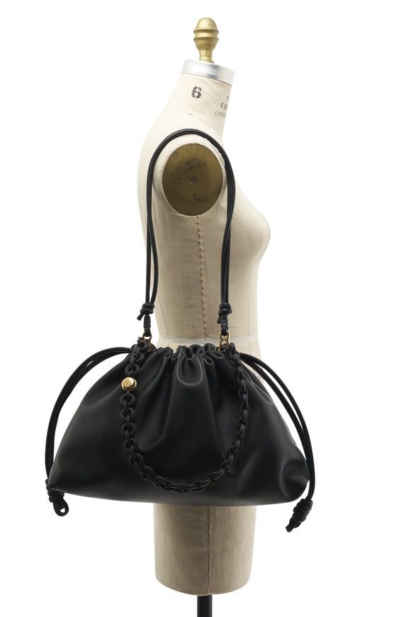 Loewe - Large Flamenco Black Leather Shoulder Bag 