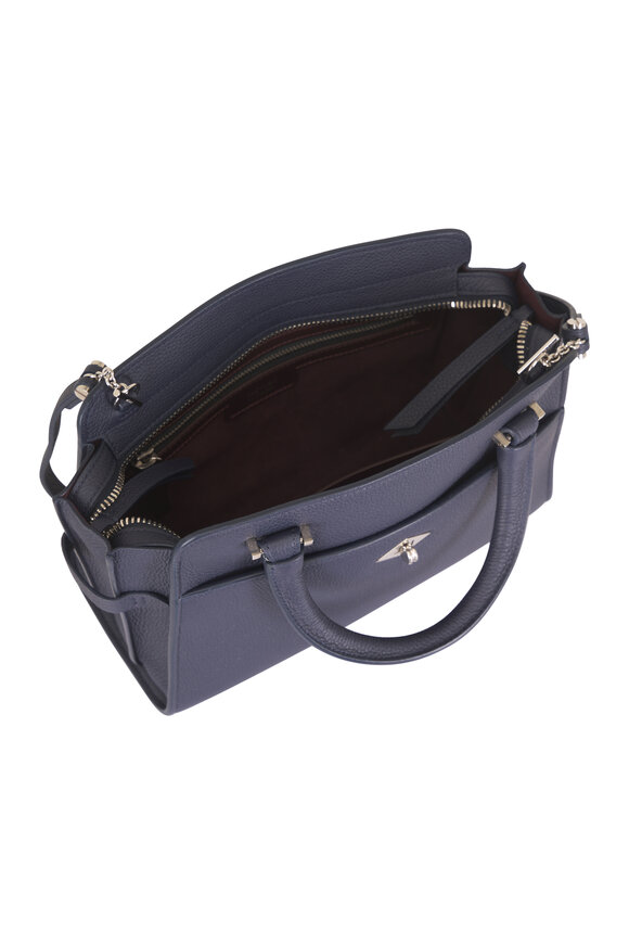 Métier Mini Private Eye Midnight Leather Satchel - view 4