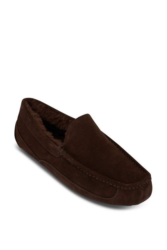 Ugg - Ascot Dusted Cocoa Suede Shearling Slipper 