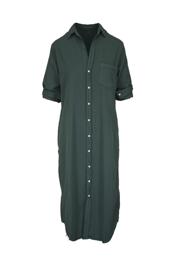 Frank & Eileen Rory Vintage Green Famous Denim Maxi Shirtdress