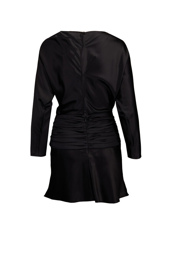 Staud Freda Black Silk Mini Dress - view 2