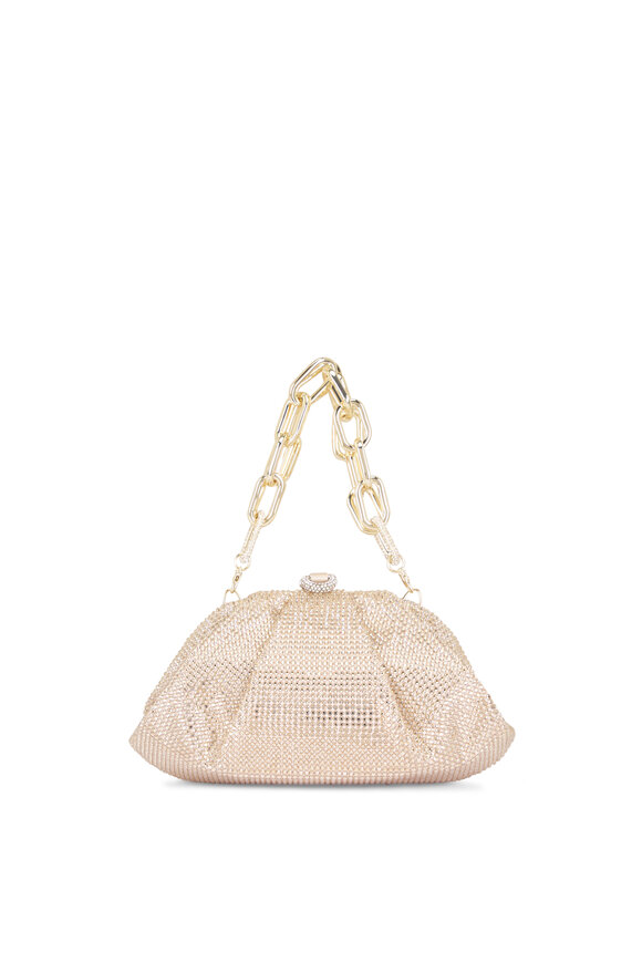 Judith Leiber Couture Gemma Gold Crystal Top Handle Clutch - view 3