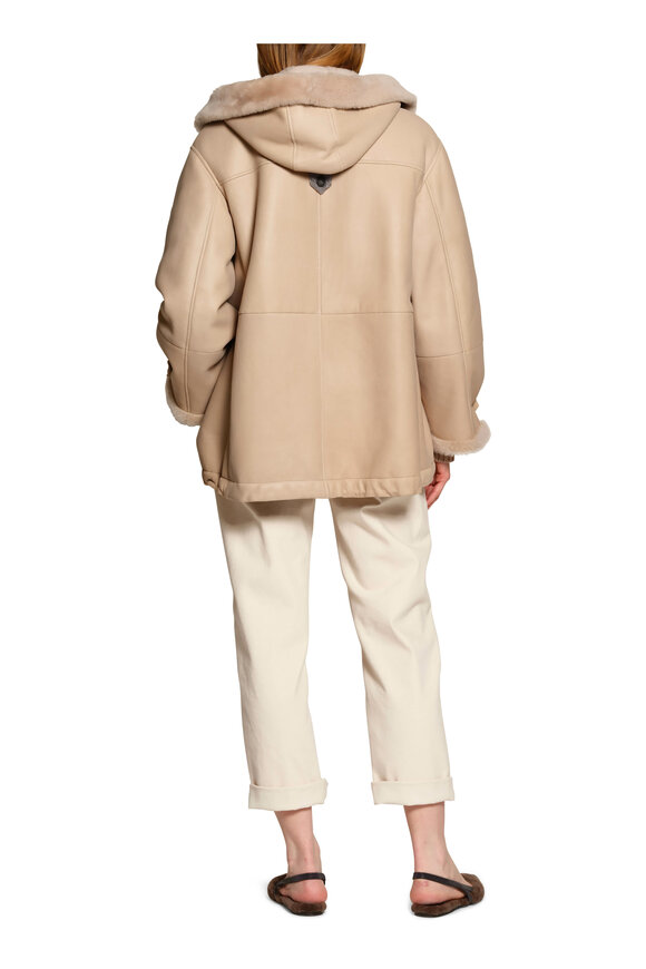 Brunello Cucinelli - Tan Shearling Lined Jacket 