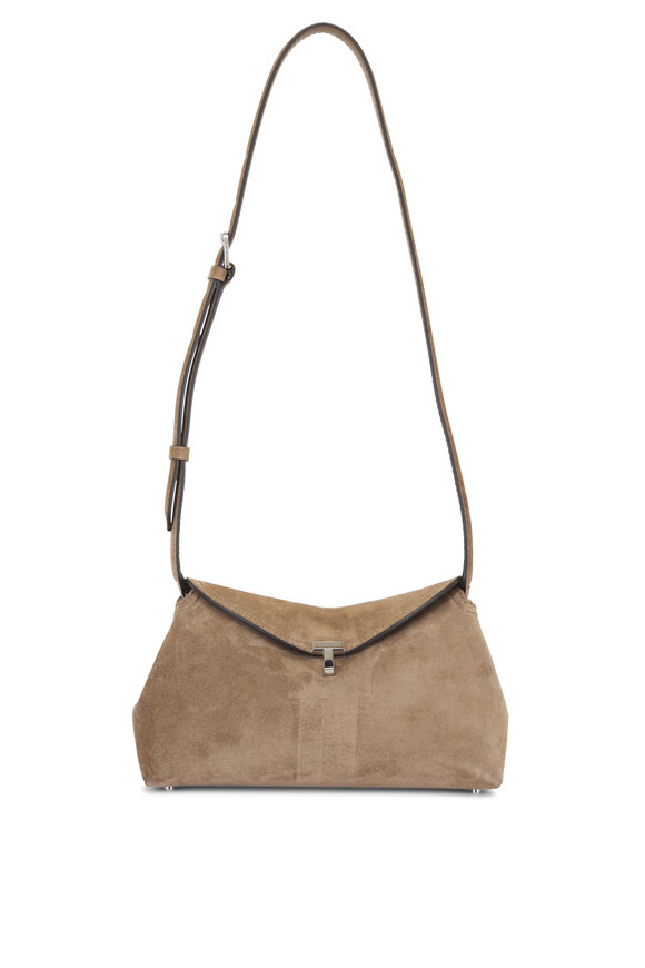 Totême T-Lock Suede Clutch
