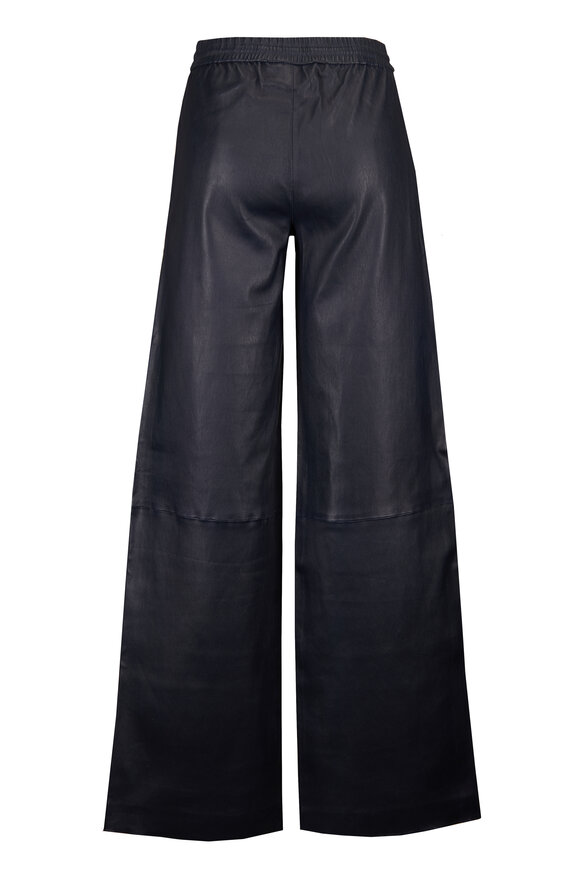 SPRWMN Midnight Leather Baggy Athletic Sweatpant - view 2