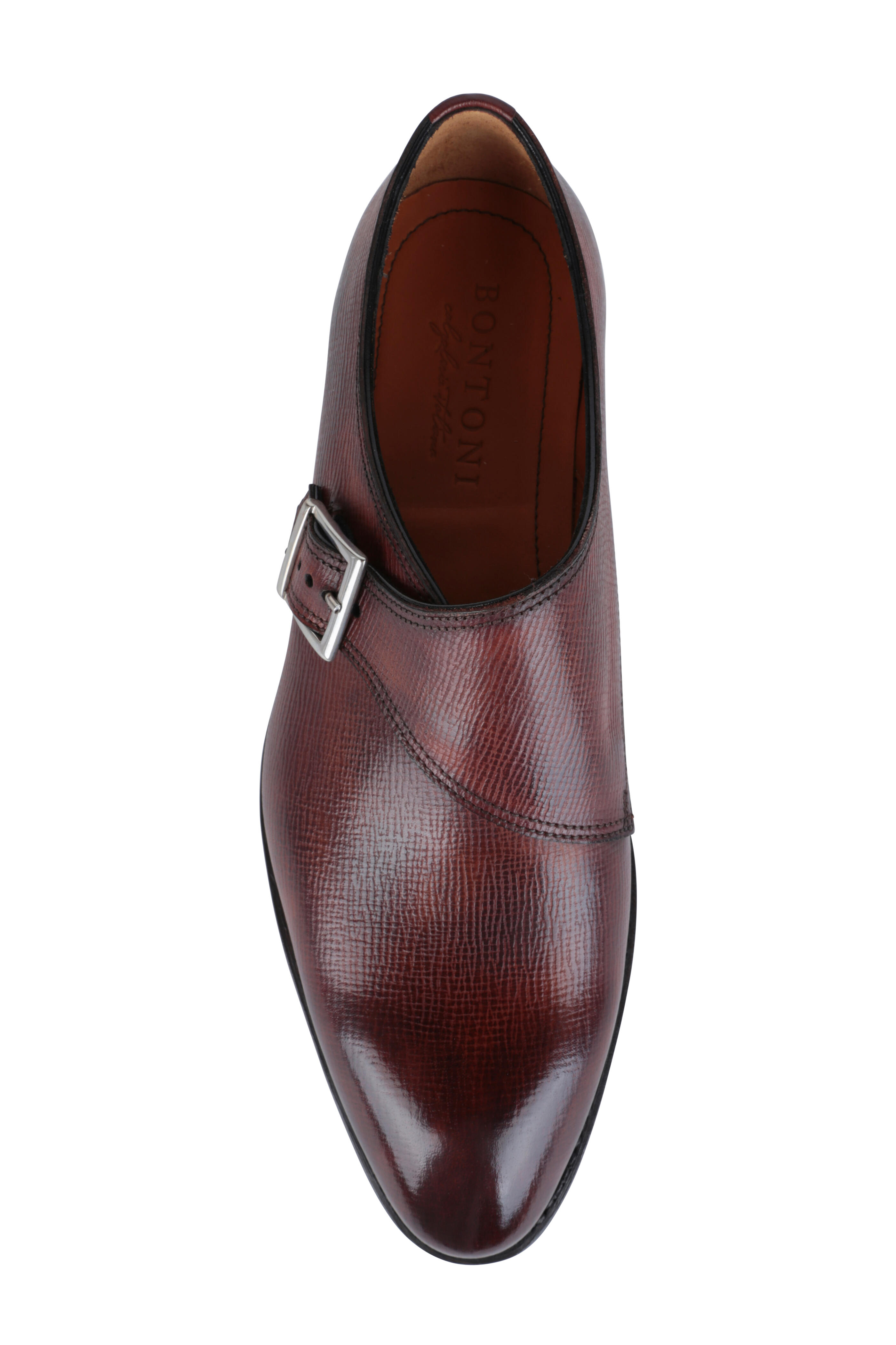 Bontoni - Prezioso Brown Wood Leather Monk Shoe