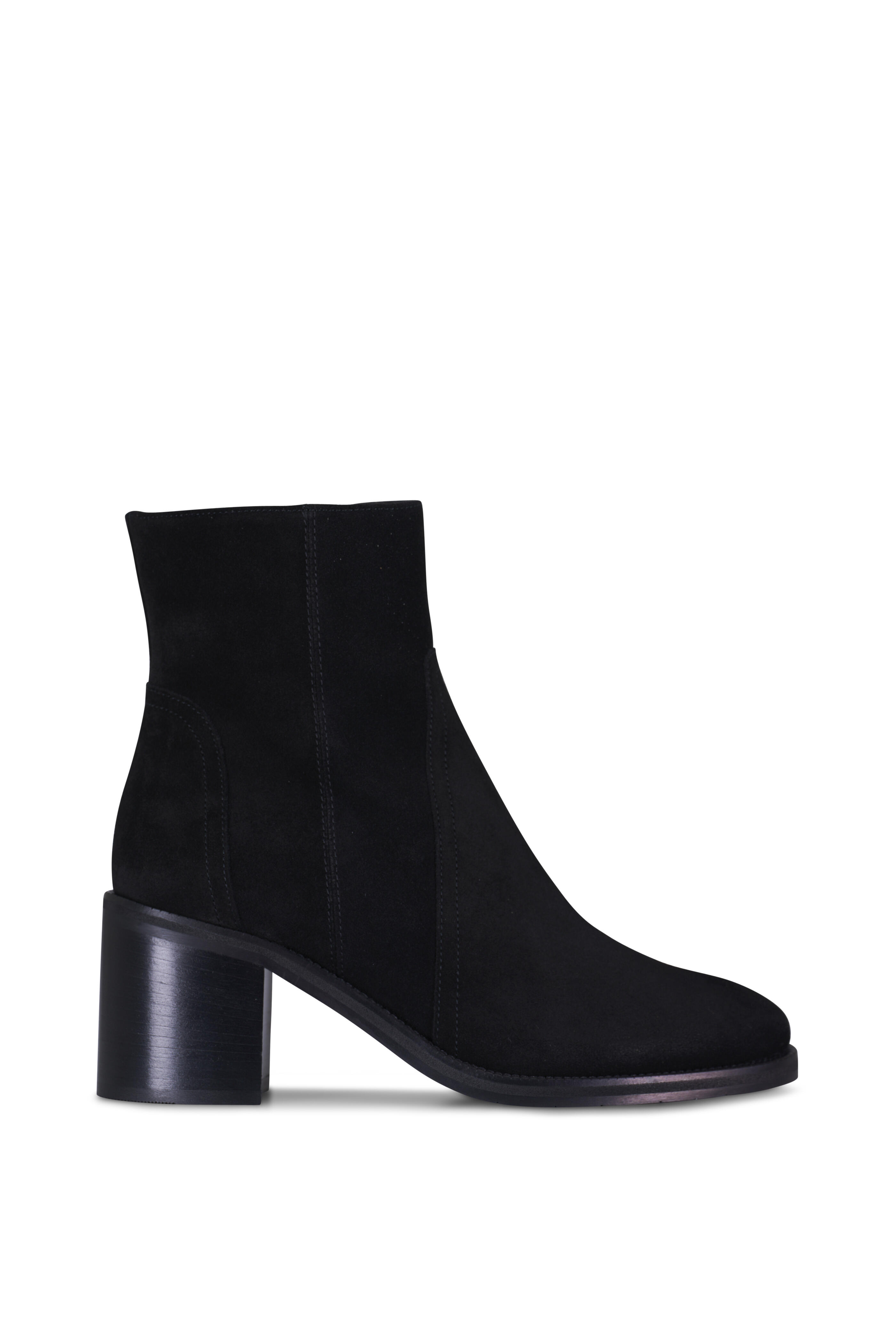 Aquatalia - Janella Black Suede Bootie, 70mm