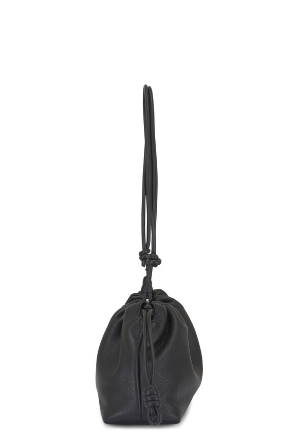 Loewe Medium Flamenco Black Fine Grained Leather Clutch - view 3