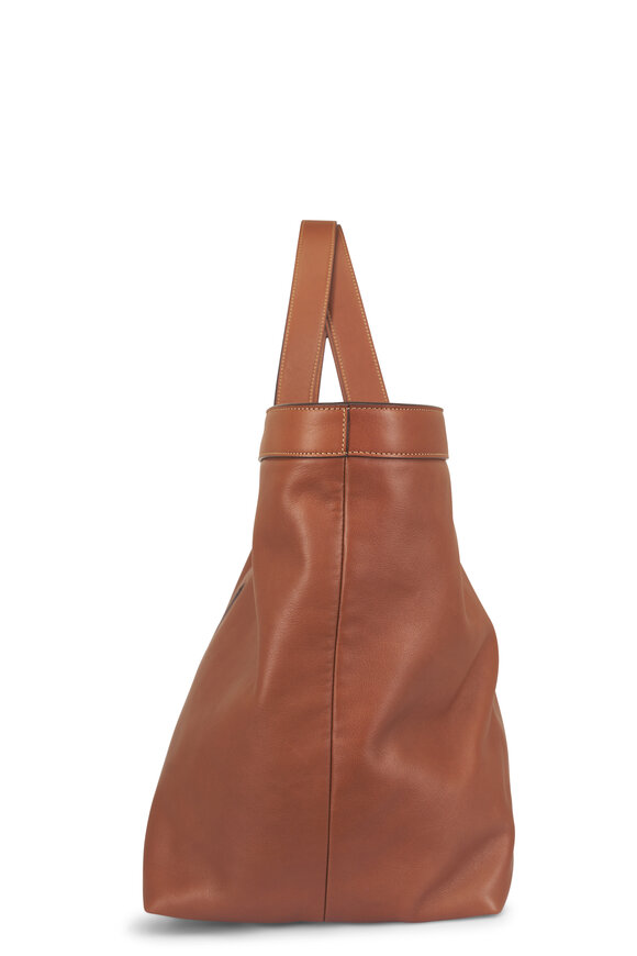 Saint Laurent Y Brick Grain Leather Tote - view 5