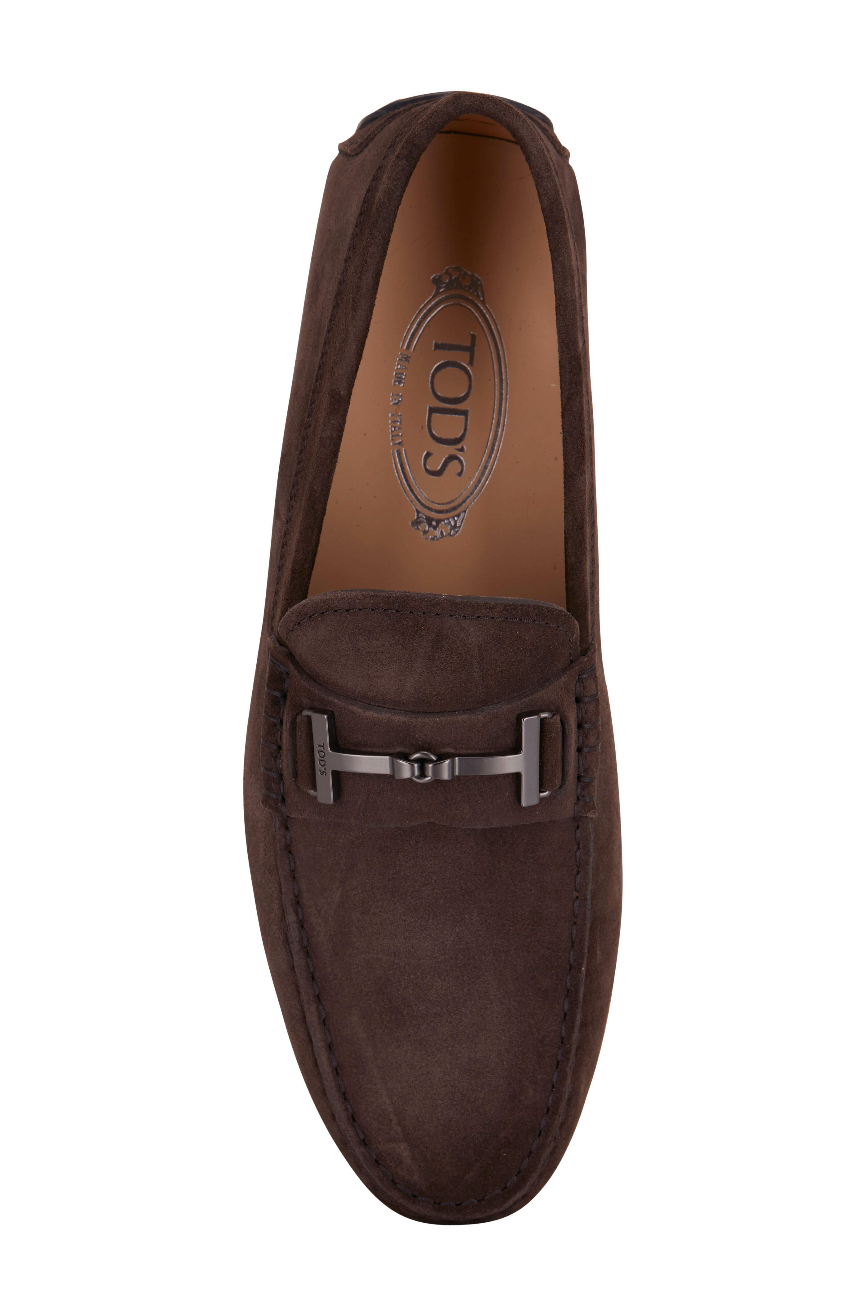 Tod's - T-Timeless Dark Brown Suede Loafer | Mitchell Stores