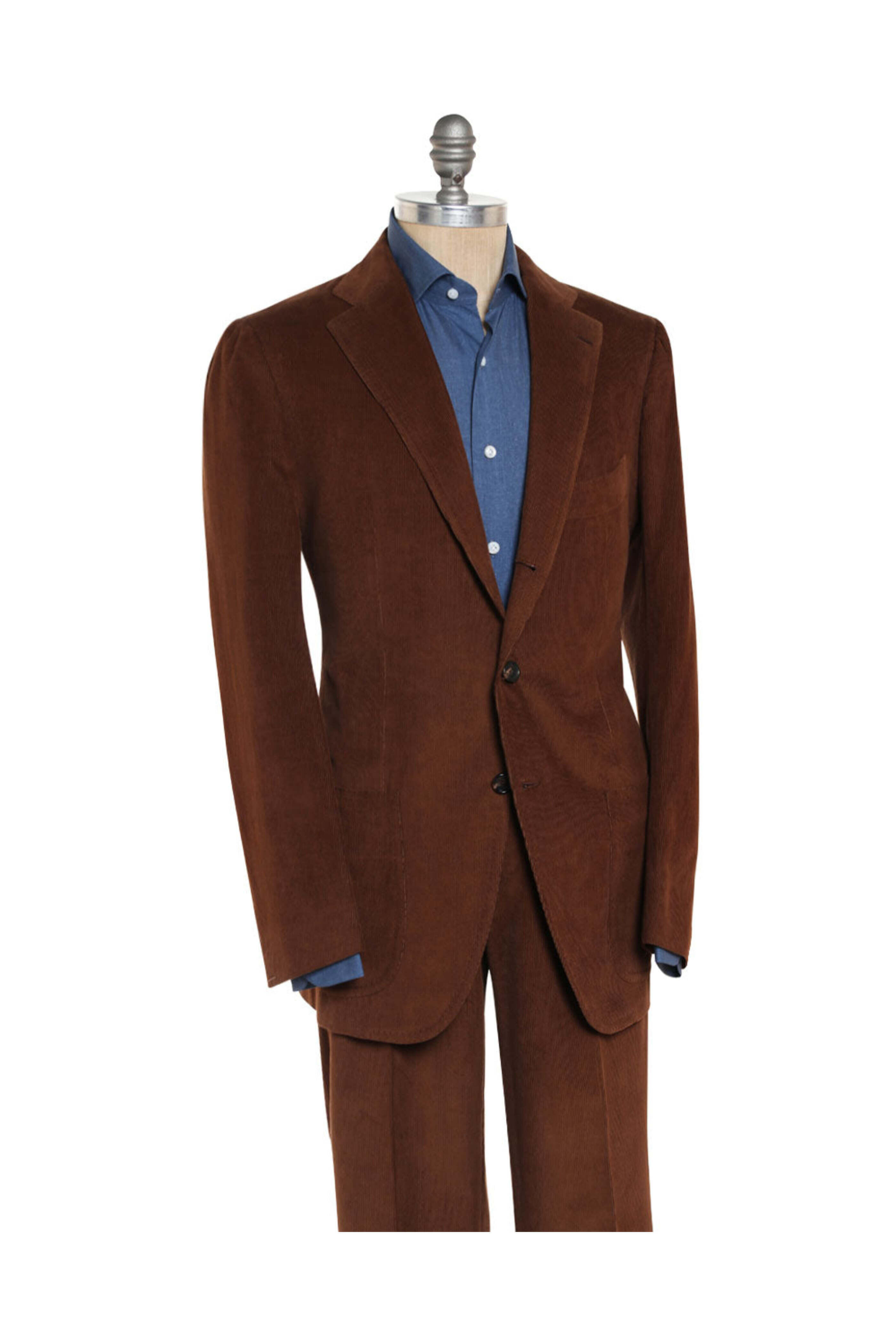 Cesare Attolini - Brown Sea Island Cotton Corduroy Suit