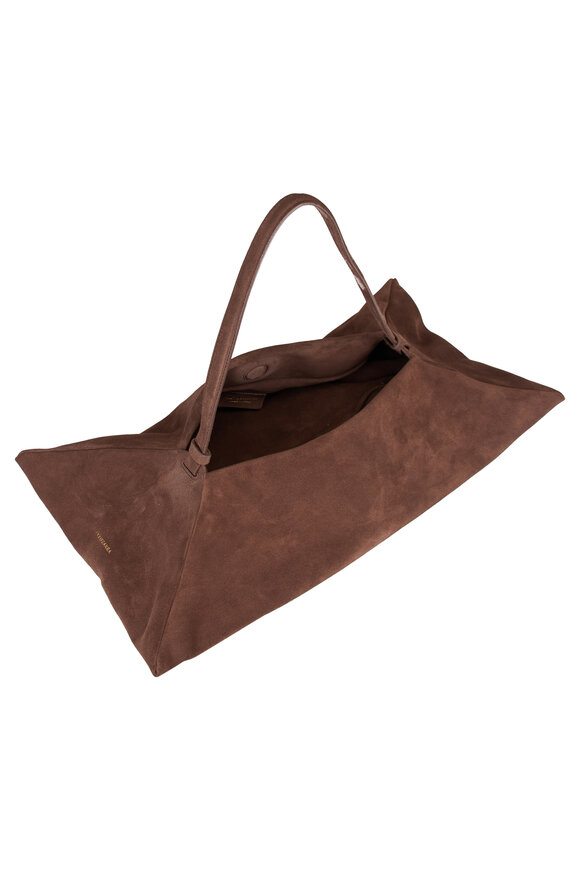 Altuzarra Origami Pewter Suede Shoulder Bag - view 5