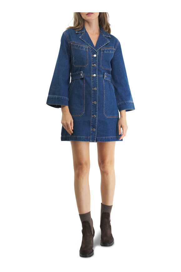 Veronica Beard - McKinely Cornflower Denim Mini Dress 