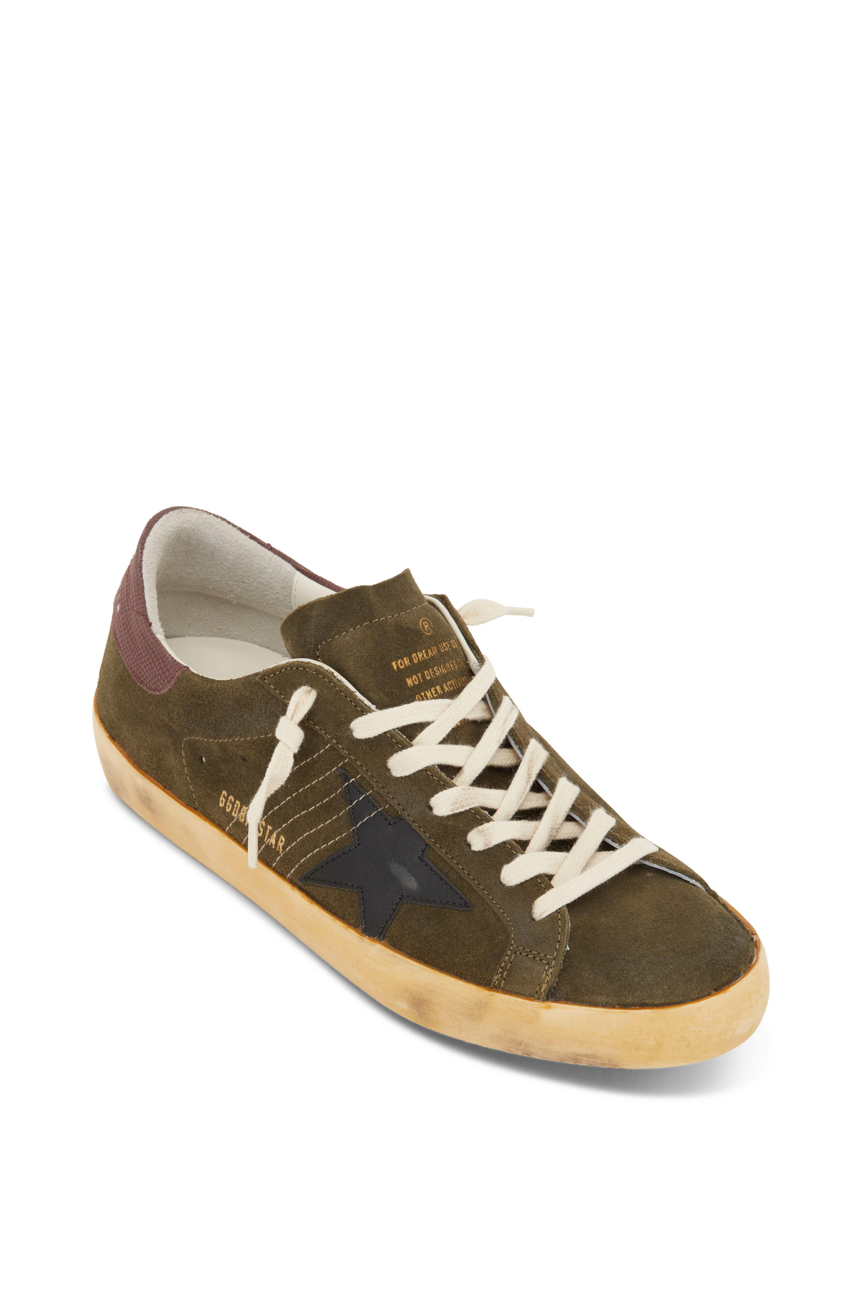 Golden Goose - Super-Star Olive Green Suede Low Top Sneaker