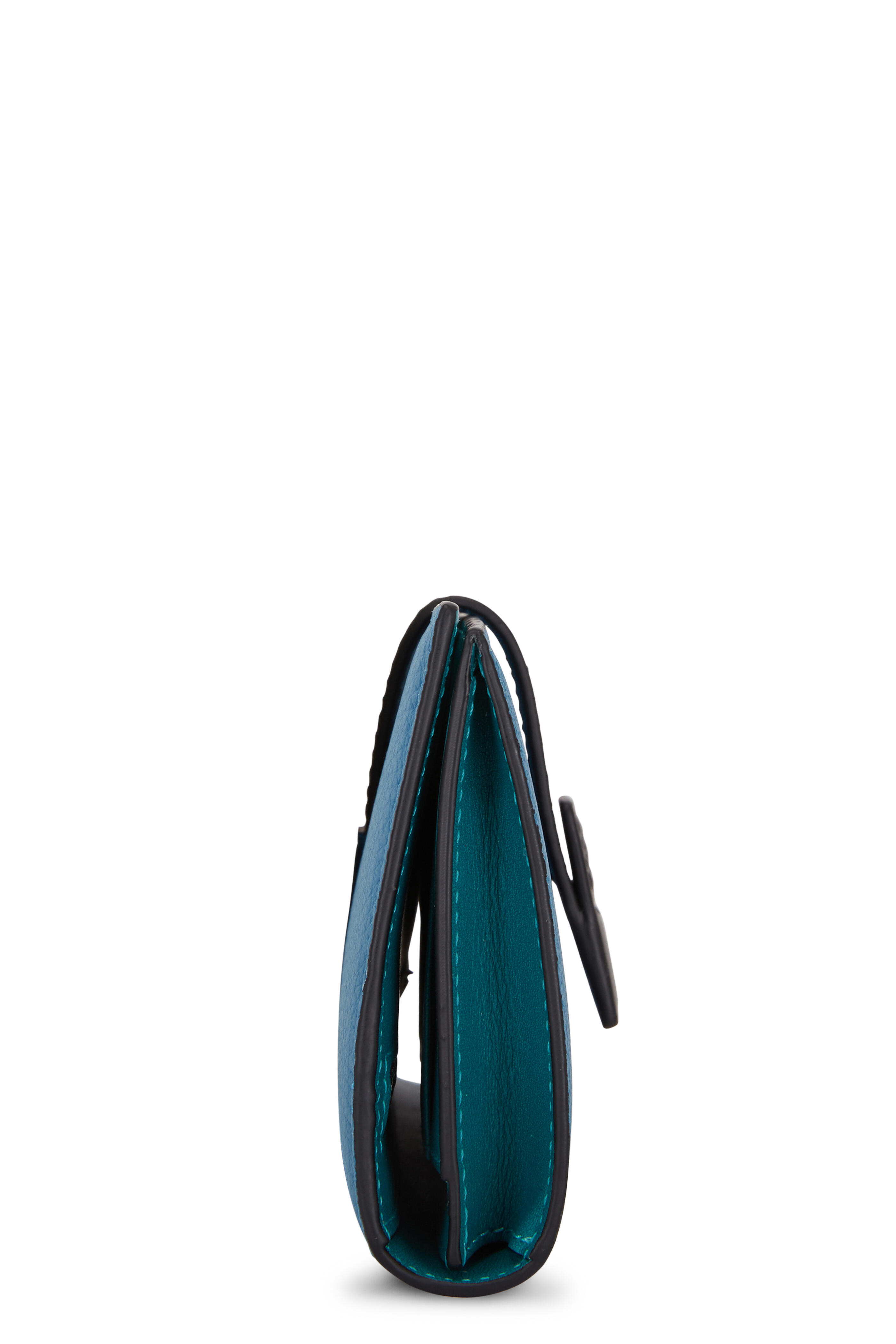 Loewe - Dark Lagoon Grained Leather Large Vertical Wallet