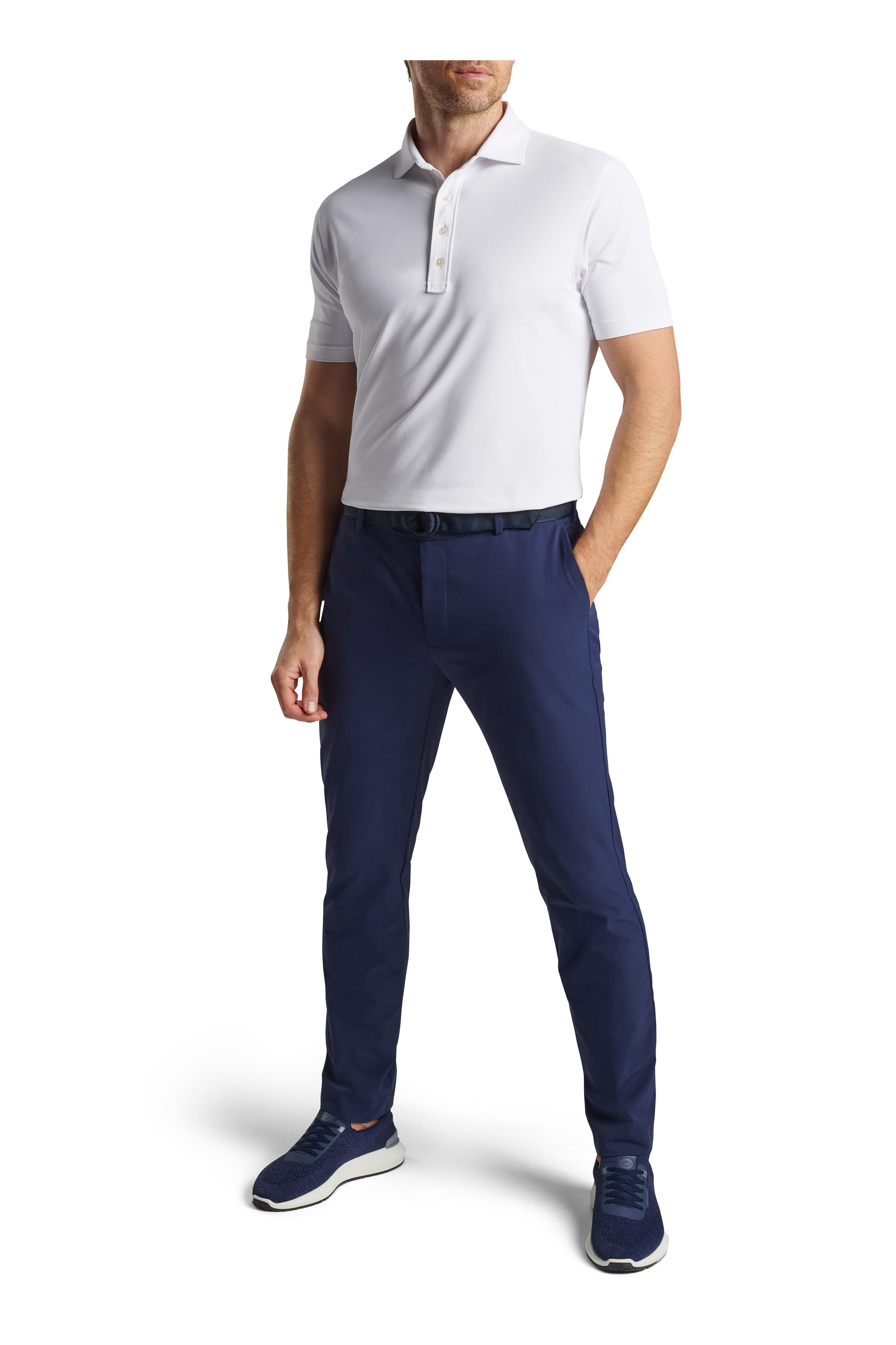 Peter Millar - Soul White Performance Mesh Polo