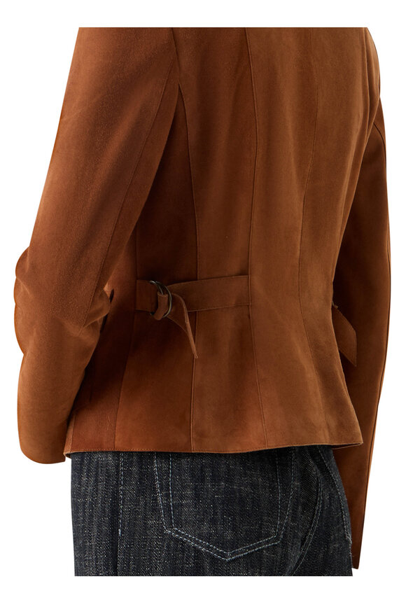 Akris Punto Hazel Suede Point Collar Jacket - view 5