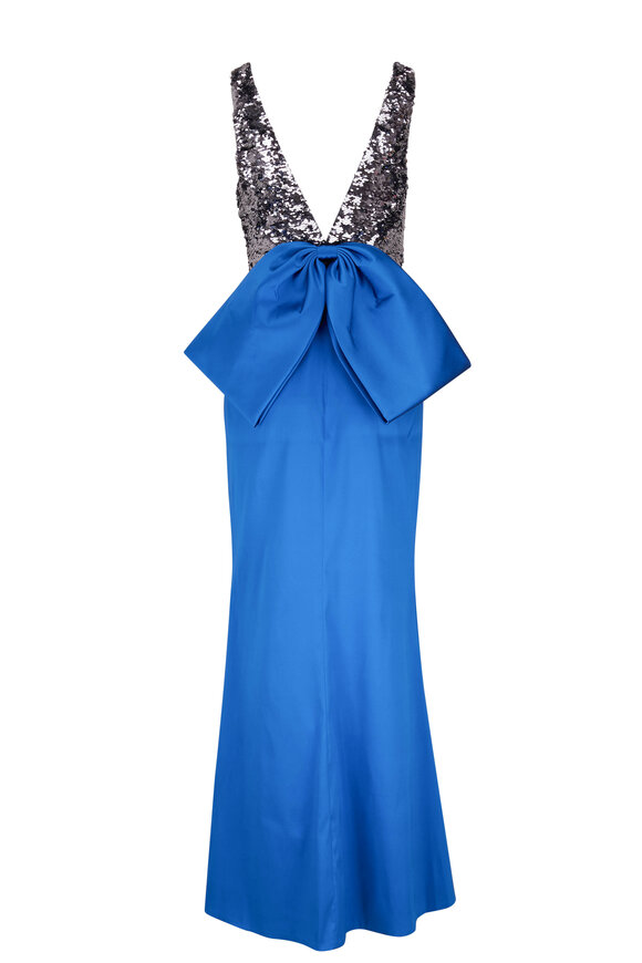 Sachin + Babi - Topanga Blue Sequin Gown