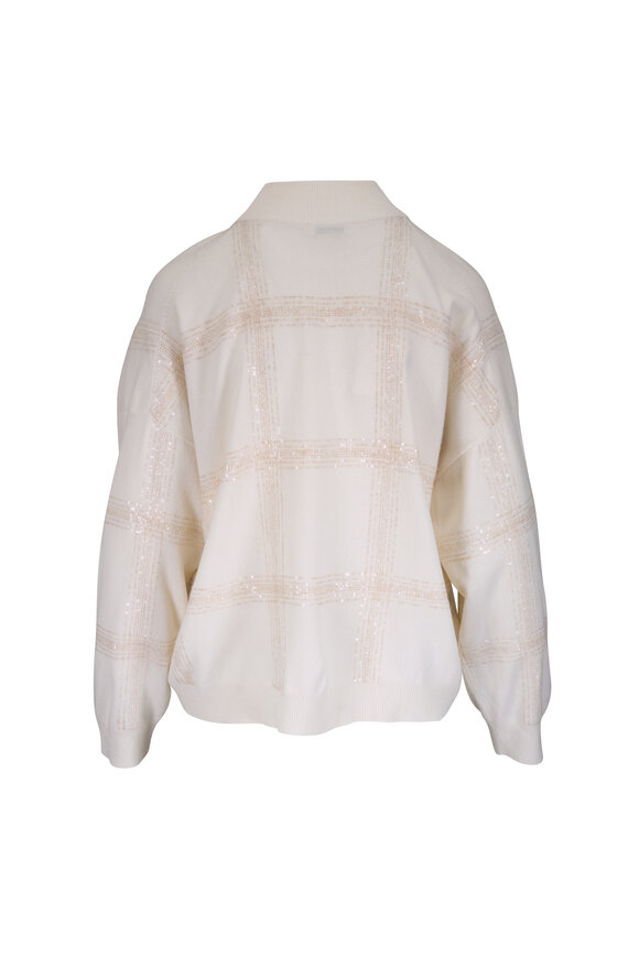 [美品]THE ELDER STATESMAN カシミアクッション beige The Elder Statesman - Oatmeal & White Palm Tree Cashmere Sweater