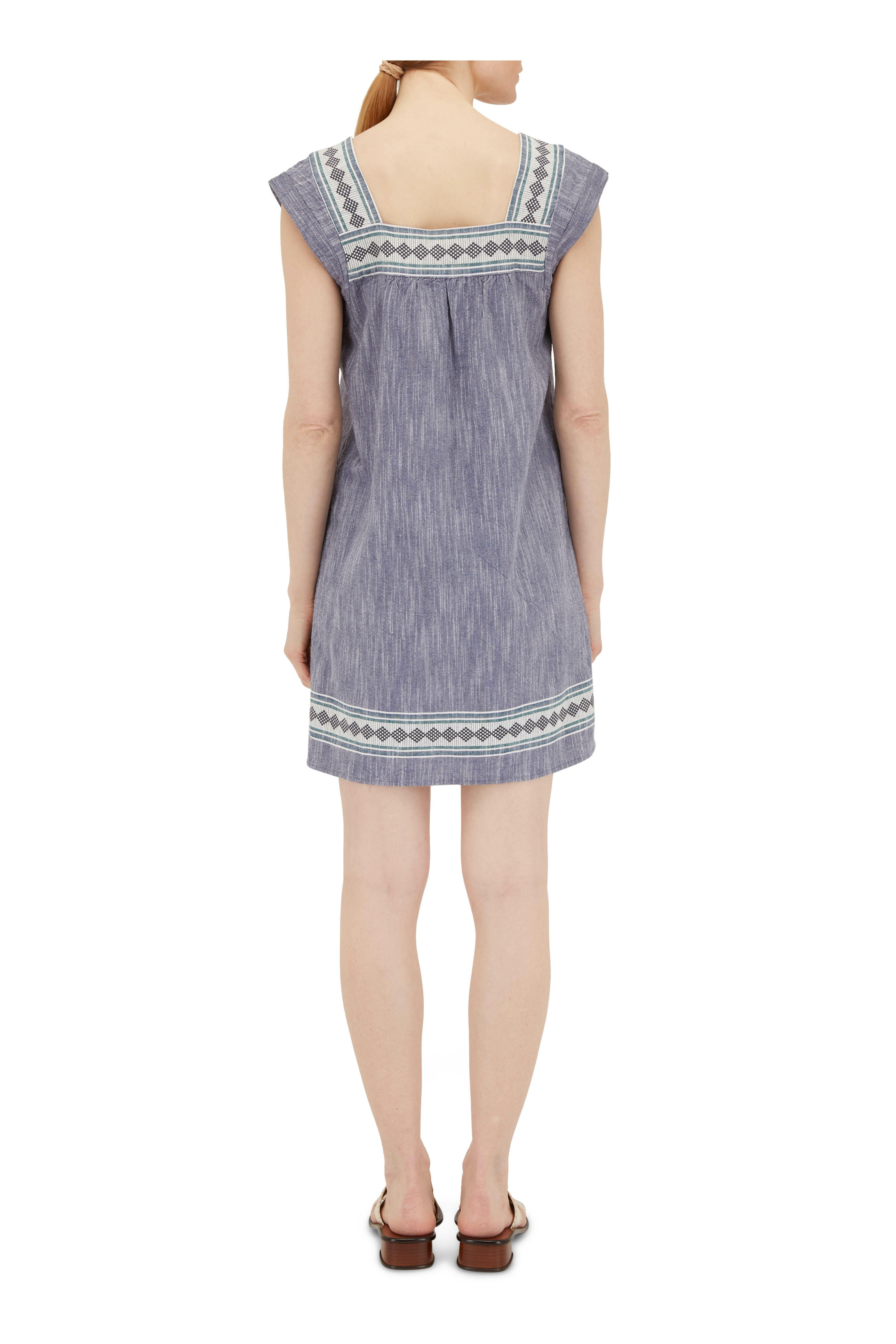 Faherty Brand - Hailee Navy Jacquard Mini Dress