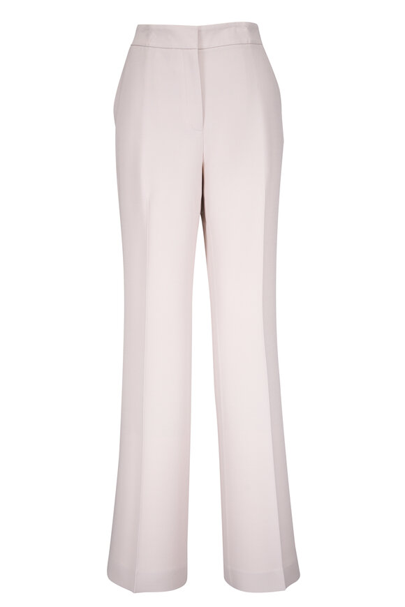 Lafayette 148 New York Wool Silk Crepe Saint Marks Flare Pant