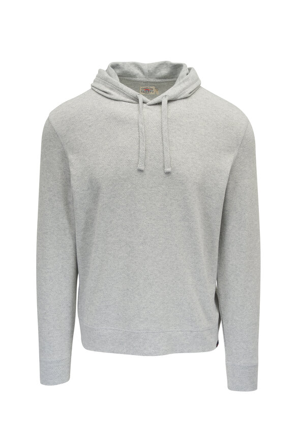 Faherty Brand Legend Fossil Gray Twill Hoodie