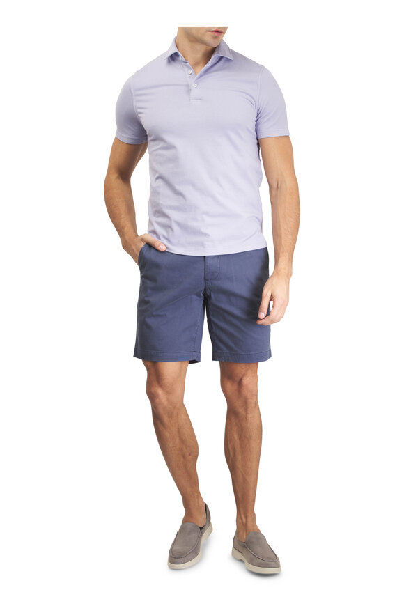 Fedeli Frosted Lavender Jersey Cotton Polo - view 2