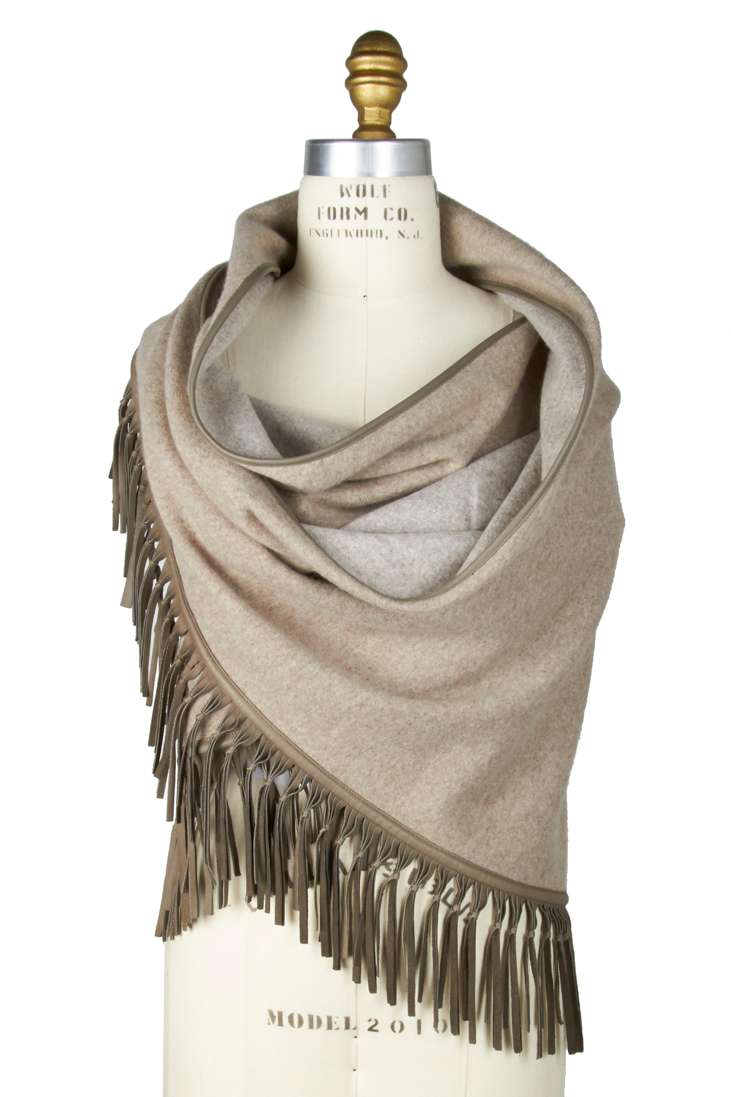 Loro Piana - Fog Baby Cashmere & Leather Scarf