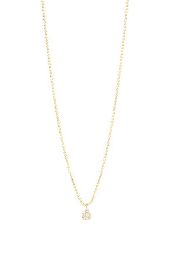 Genevieve Lau 14k Yellow Gold Diamond Ball Chain Necklace