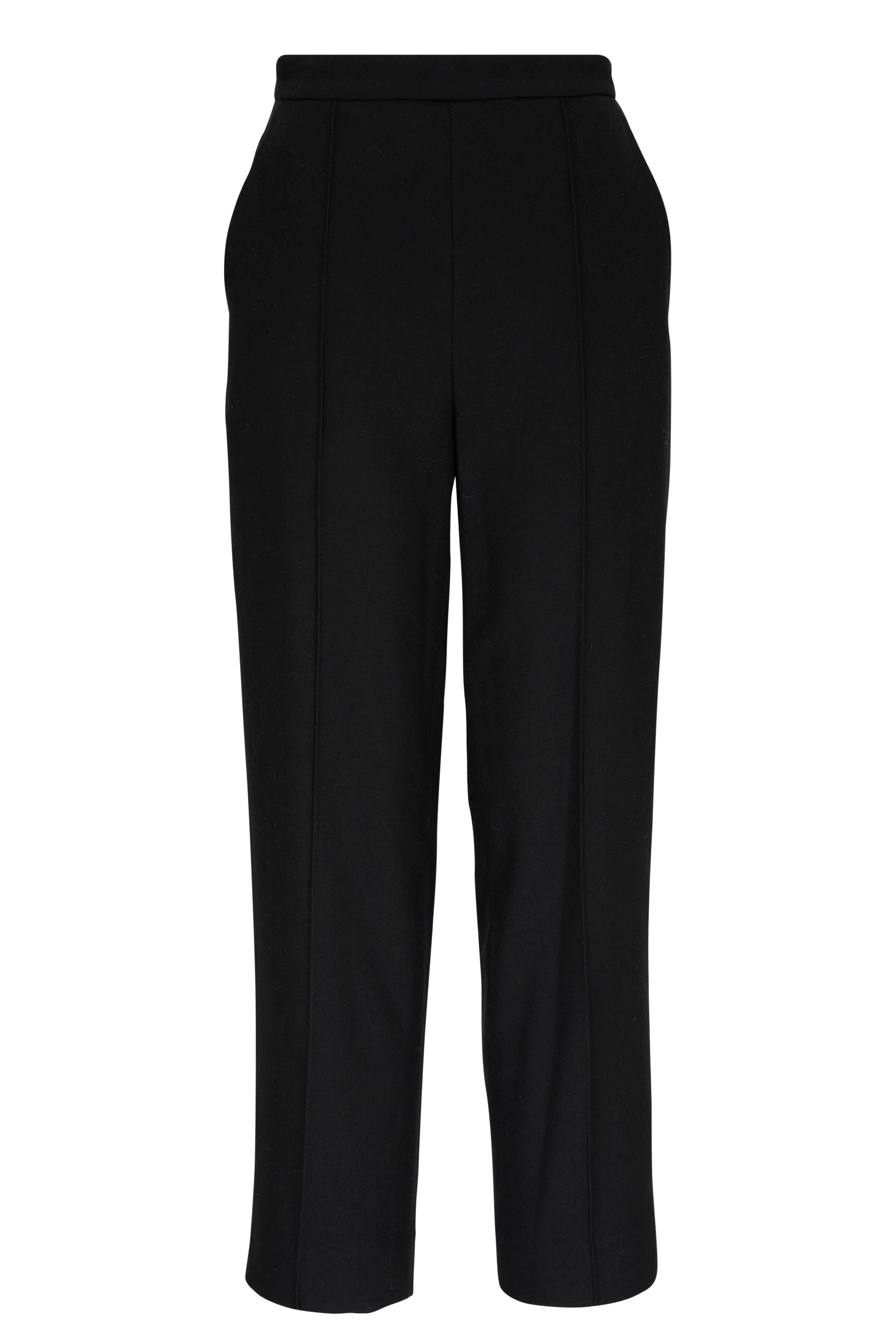 Vince - Brushed Wool Black Pull-On Pant | Mitchell Stores