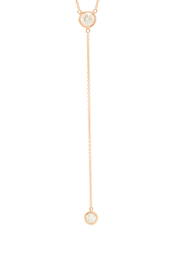 Genevieve Lau - Dallas Double Diamond Lariat Necklace